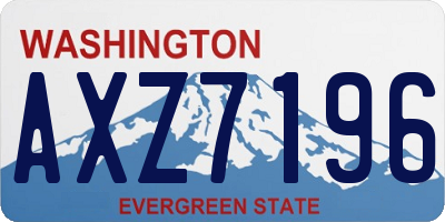 WA license plate AXZ7196