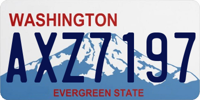 WA license plate AXZ7197