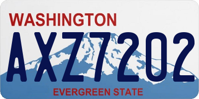WA license plate AXZ7202