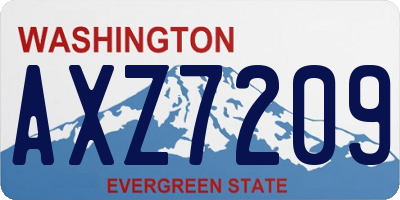 WA license plate AXZ7209