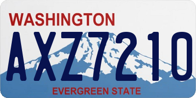 WA license plate AXZ7210