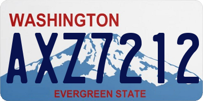 WA license plate AXZ7212