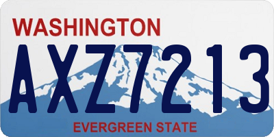 WA license plate AXZ7213