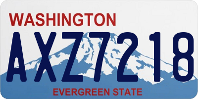 WA license plate AXZ7218