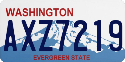 WA license plate AXZ7219