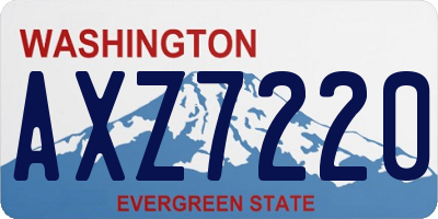 WA license plate AXZ7220