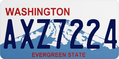 WA license plate AXZ7224