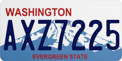 WA license plate AXZ7225