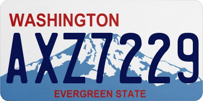 WA license plate AXZ7229