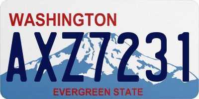 WA license plate AXZ7231
