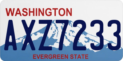 WA license plate AXZ7233