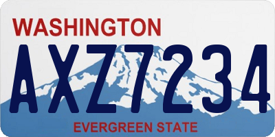 WA license plate AXZ7234