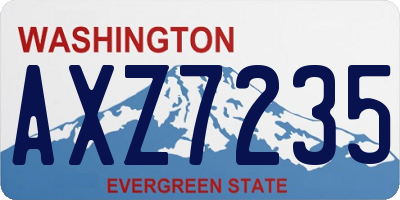 WA license plate AXZ7235