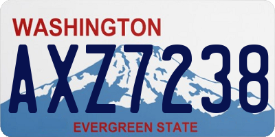 WA license plate AXZ7238