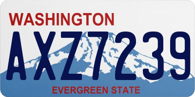 WA license plate AXZ7239