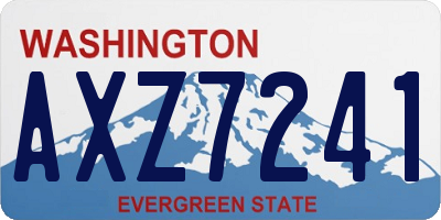 WA license plate AXZ7241