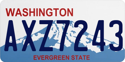 WA license plate AXZ7243