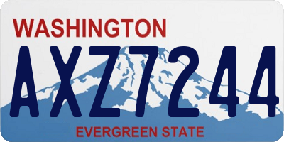 WA license plate AXZ7244