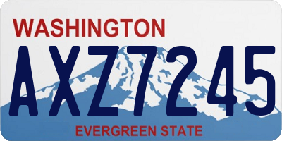 WA license plate AXZ7245