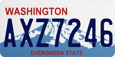 WA license plate AXZ7246