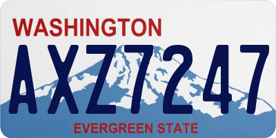 WA license plate AXZ7247
