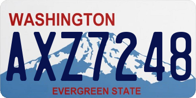 WA license plate AXZ7248