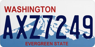 WA license plate AXZ7249
