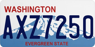 WA license plate AXZ7250