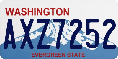 WA license plate AXZ7252