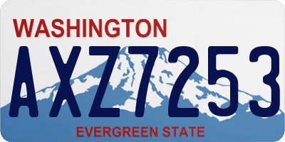 WA license plate AXZ7253