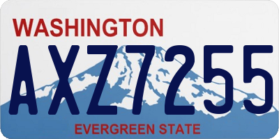 WA license plate AXZ7255