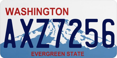 WA license plate AXZ7256