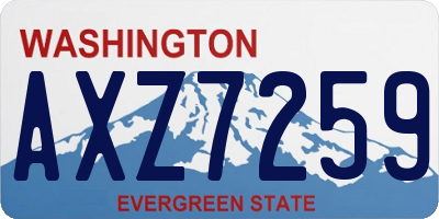 WA license plate AXZ7259