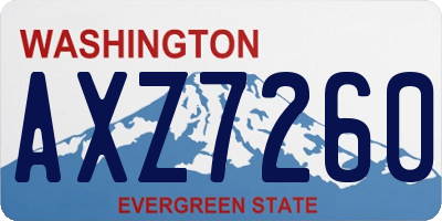 WA license plate AXZ7260