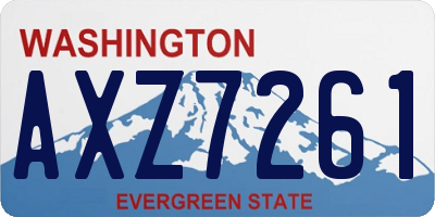 WA license plate AXZ7261
