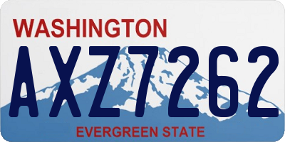 WA license plate AXZ7262