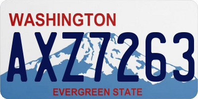 WA license plate AXZ7263