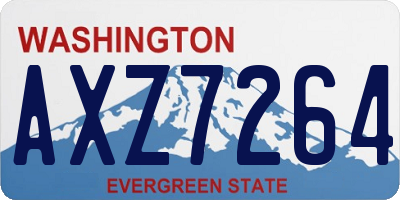 WA license plate AXZ7264