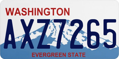 WA license plate AXZ7265
