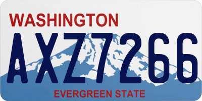 WA license plate AXZ7266