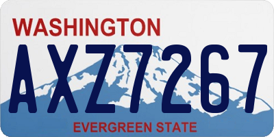 WA license plate AXZ7267