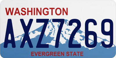 WA license plate AXZ7269