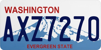 WA license plate AXZ7270