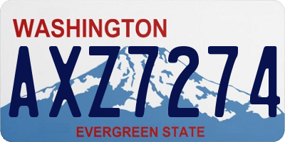 WA license plate AXZ7274
