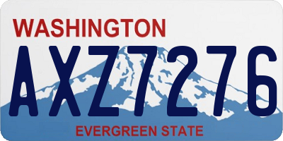 WA license plate AXZ7276