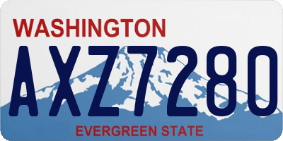 WA license plate AXZ7280