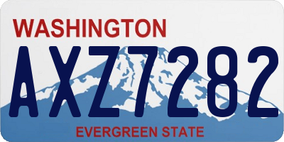 WA license plate AXZ7282