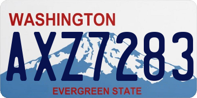 WA license plate AXZ7283
