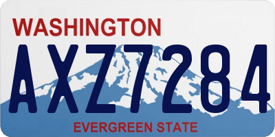 WA license plate AXZ7284