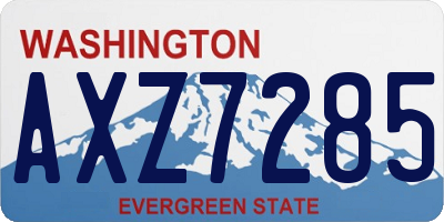 WA license plate AXZ7285